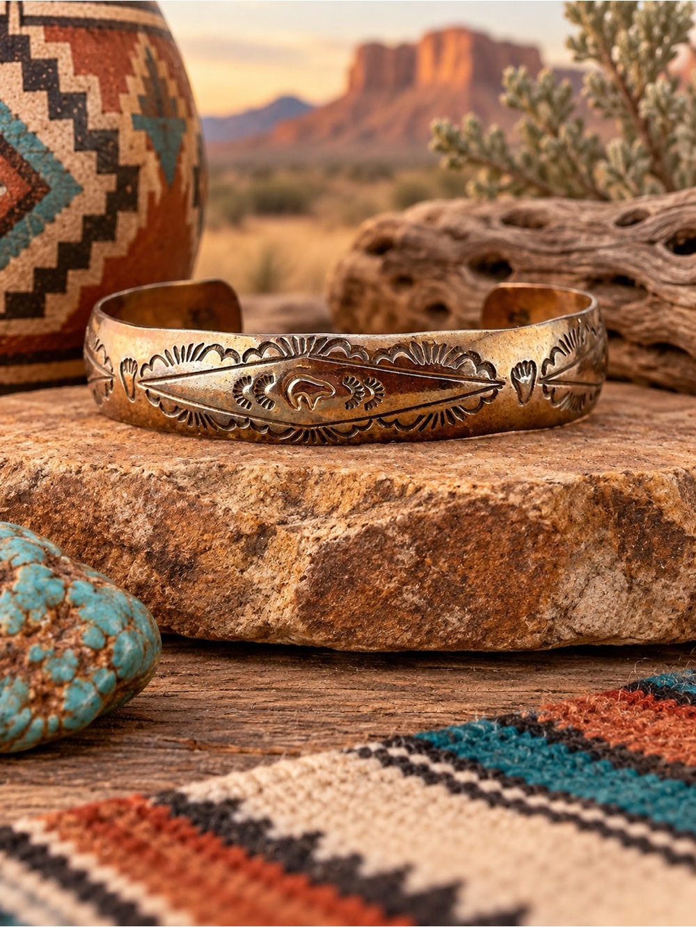 Navajo Gilbert Begay Copper Cuff